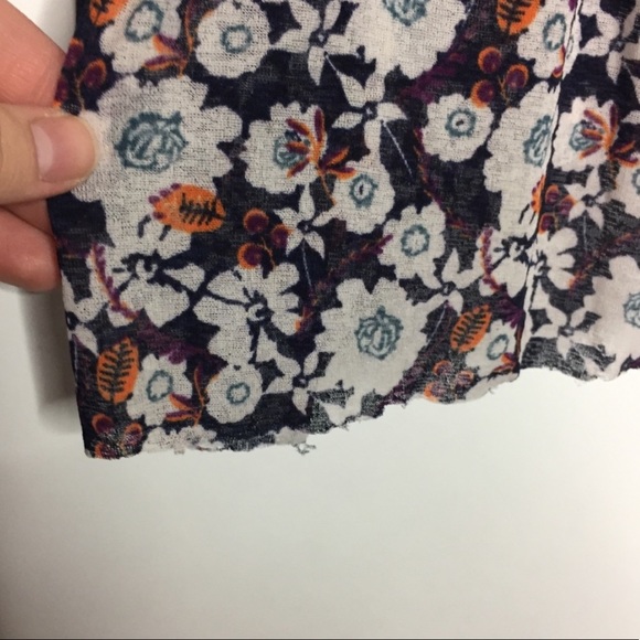 Free People Mixed Floral Patchwork Blouse XS - Picture 8 of 8